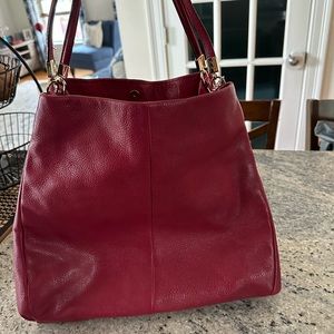 Red Coach Shoulder Bag
